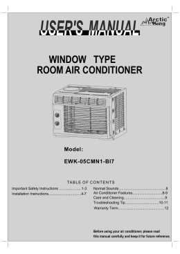 WINDOW TYPE ROOM AIR CONDITIONER