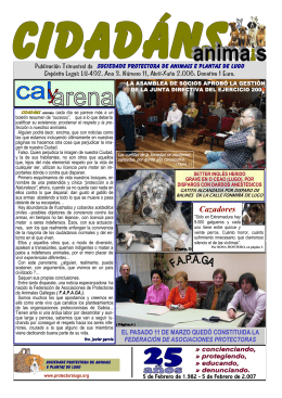 Cazadores - Sociedad Protectora de Animales y Plantas de Lugo