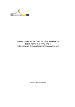 Manual para Redactar Citas Bibliograficas (Norma ISO 690 y 690-2)