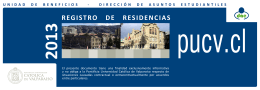 Registro de Residencias 2013 - Pontificia Universidad Católica de