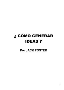Cómo Generar Ideas de Jack Foster