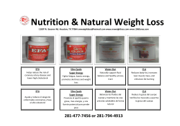 Nutrition & Natural Weight Loss