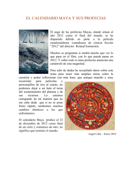 Profecias Mayas sobre el fin del ciclo en el año 2012