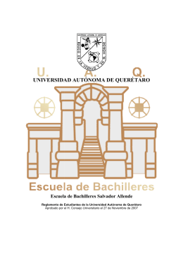 Reglamento de Estudiante - Universidad Autónoma de Querétaro