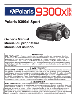 Polaris 9300xi Sport - Zodiac Pool Systems, Inc