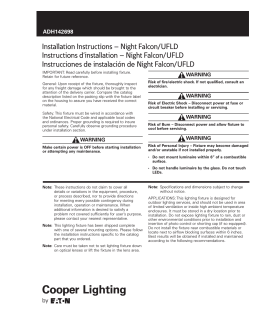 Installation Instructions – Night Falcon/UFLD