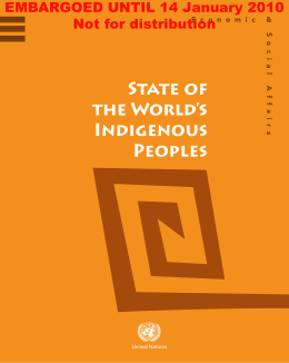 STATE OF THE WORLD`s INDIGENOUs PEOpLEs
