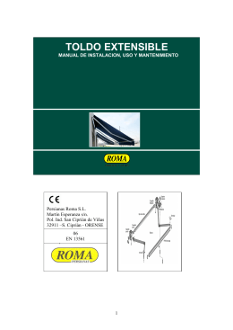 Toldo Extensible CE - Manual de instalación, uso