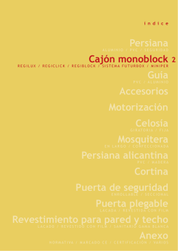 Persiana Cajón monoblock Guía Accesorios