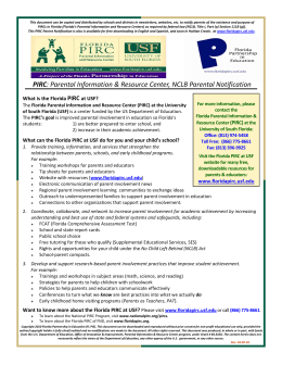 PIRC: Parental Information & Resource Center, NCLB Parental