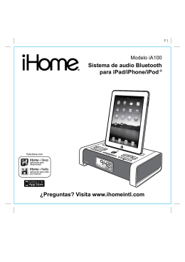 Sistema de audio Bluetooth para iPad/iPhone/iPod