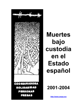 Muertes bajo custodia en el Estado español: 2001-2004