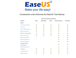 Comparación entre Ediciones de EaseUS Todo Backup