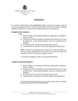 Requisitos Remesas CADIVI (Residentes)