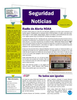 Safety Newsletter NOAA Alert Radios SPANISH.pub