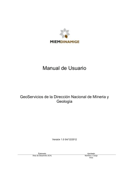 MU - Visor Interactivo de Mapas - Dirección Nacional de Minería y
