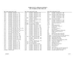 webb county appraisal district 2011 numerical pre