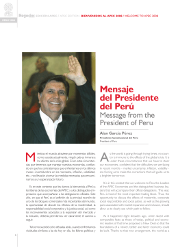 Mensaje del Presidente del Perú