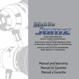 Manual and Warranty Manuel et Garantie Manual y Garantia