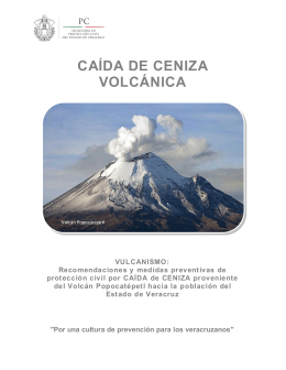 Caída de cecina volcánica - Gobierno del Estado de Veracruz