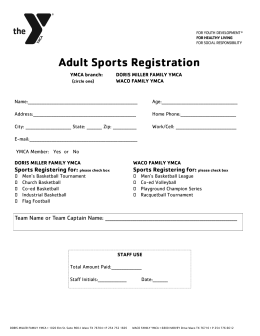 Adult Sports Registration - YMCA of Central Texas > YMCA of