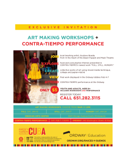 art making workshops + contra-tiempo performance