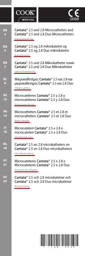 Cantata® 2.5 and 2.8 Microcatheters and Cantata