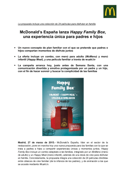 McDonald`s España lanza Happy Family Box, una experiencia única