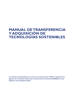 Manual de Transferencia y Adquisición de Tecnólogias Sostenibles
