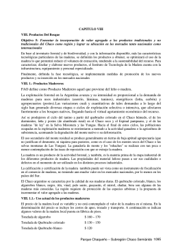 Productos Madereros - Secretaría de Ambiente y Desarrollo
