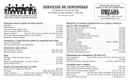 SERVICIOS DE COMUNIDAD - Community Caring Council