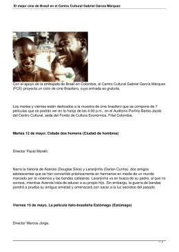 El mejor cine de Brasil en el Centro Cultural Gabriel García Márquez