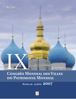 Actes 9e Congrès, Kazan, 19-23 juin 2007