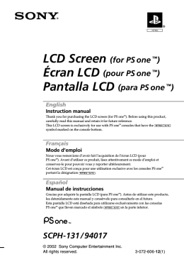 Pantalla LCD (para PS one ™)
