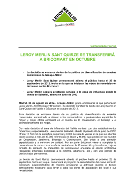 Nota de Prensa Transfer Sant Quirze
