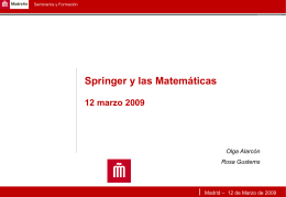 Springer y las Matemáticas