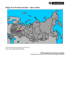 Mapa de la Provincia de Kírov - Kírov, Rusia