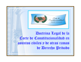 Doctrina Legal de la Corte de Constitucionalidad en asuntos civiles