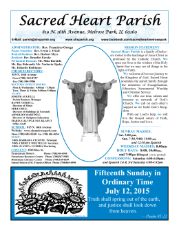July 12, 2015 - Sacred Heart Parish