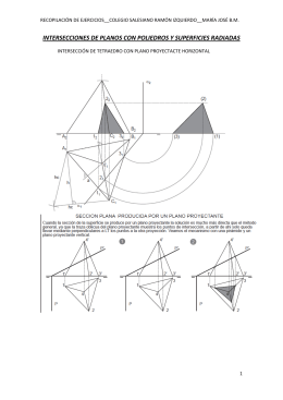 intersecciones de planos con poliedros y superficies radiadas