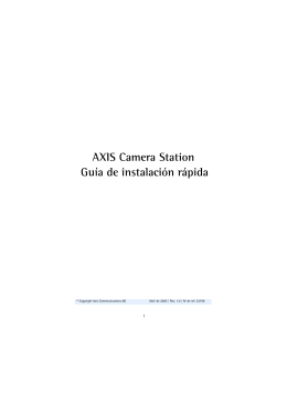 AXIS Camera Station Guía de instalación rápida