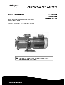 Bomba centrífuga FM Instrucciones Para El