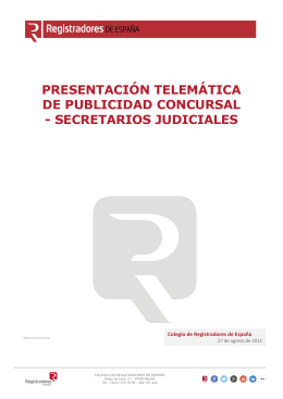 Secretarios Judiciales - Registradores de España