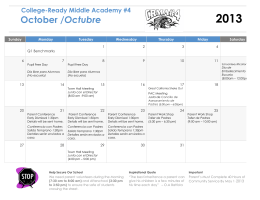 October /Octubre - Alliance College