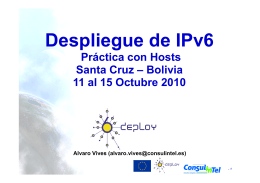 Práctica 1 - Instalación de IPv6 en host