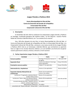 Juegos Florales y Poéticos 2014 - Ilustre Municipalidad de Viña del