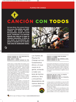 Playing for Change - Revista La Central