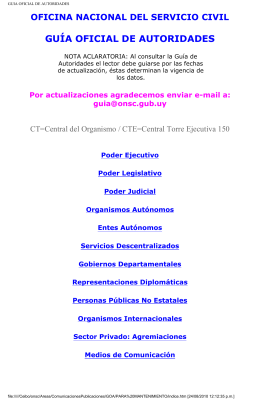 GUIA OFICIAL DE AUTORIDADES - Oficina Nacional del Servicio Civil