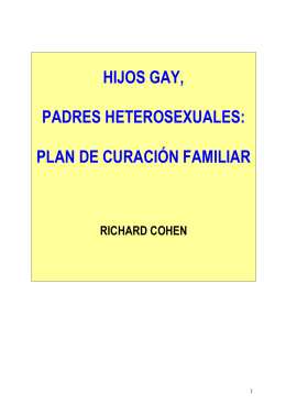 HIJOS GAY, PADRES HETEROSEXUALES: PLAN DE CURACIÓN