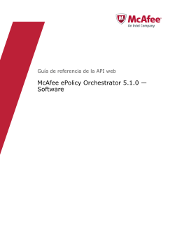 McAfee ePolicy Orchestrator 5.1.0 — Software Guía de